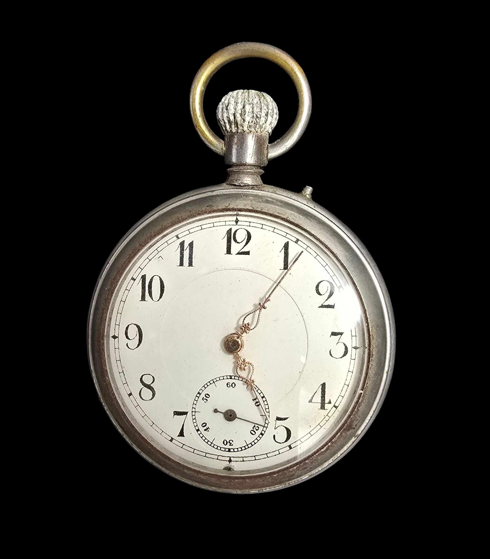 Antique Silver-Tone Metal Pocket Watch (1 of 3)