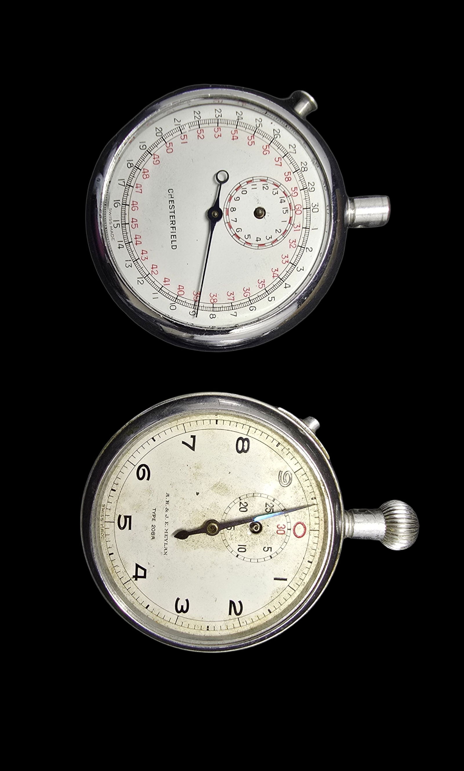Stylish Pair of Vintage Pocket Stopwatches (1 of 3)