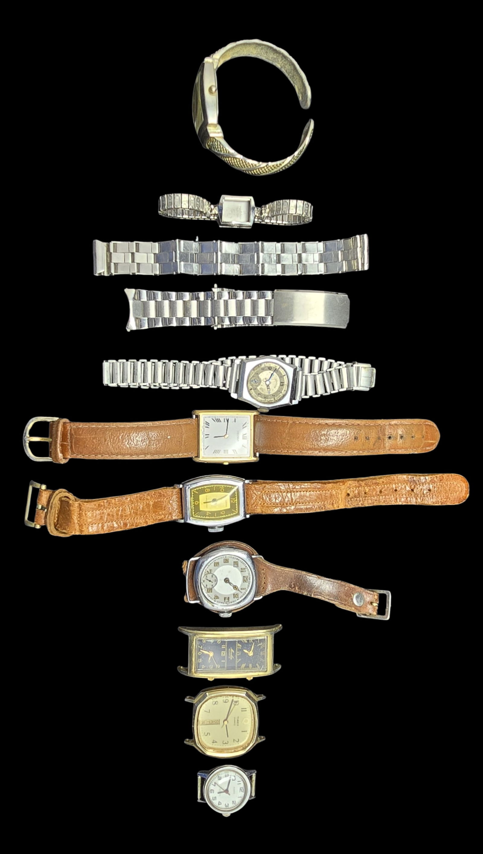 Lot of Vintage Watches: Very good vintage condition with minor patina according to age. Not tested.