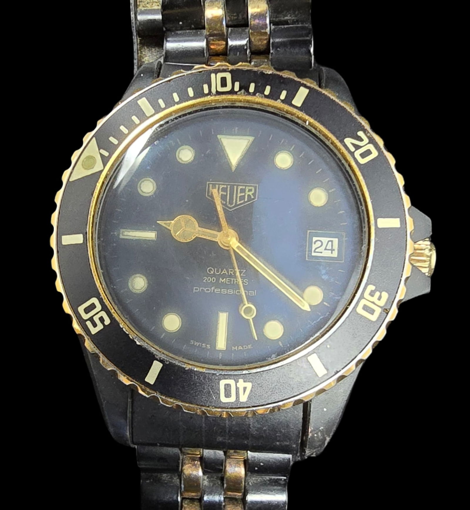 Vintage HEUER Professional 980.029 PVD Diver Two Tone Watch (1 of 6)