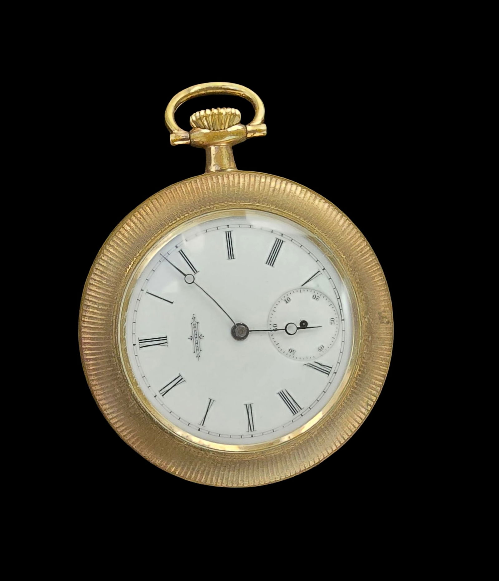 Ornate Vintage ELGIN Gold-Tone Metal Pocket Watch (1 of 3)