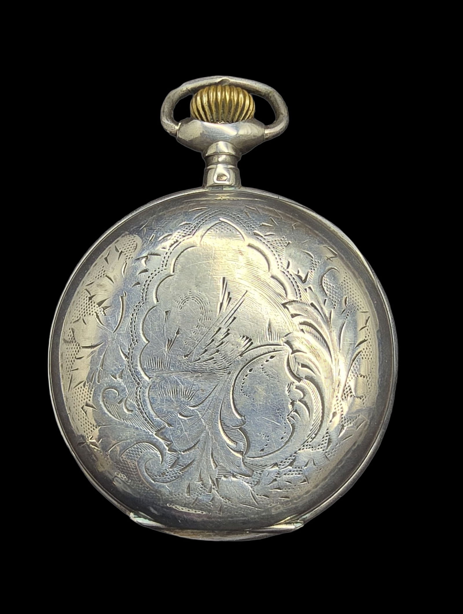 Antique P. MOSER Silver-Tone Metal Pocket Watch (1 of 6)