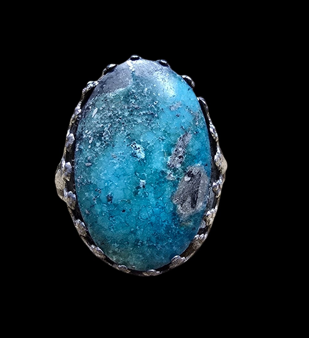 Mid-Century Southwestern PACIFIC JEWELRY COMPANY Sterling Silver & Turquoise Ring (1 of 4)