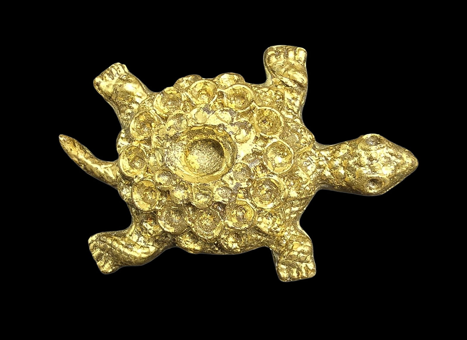 Goregeous Ornate HOLMAN Gilt Sterling Silver Turtle Pendant Charm (1 of 4)