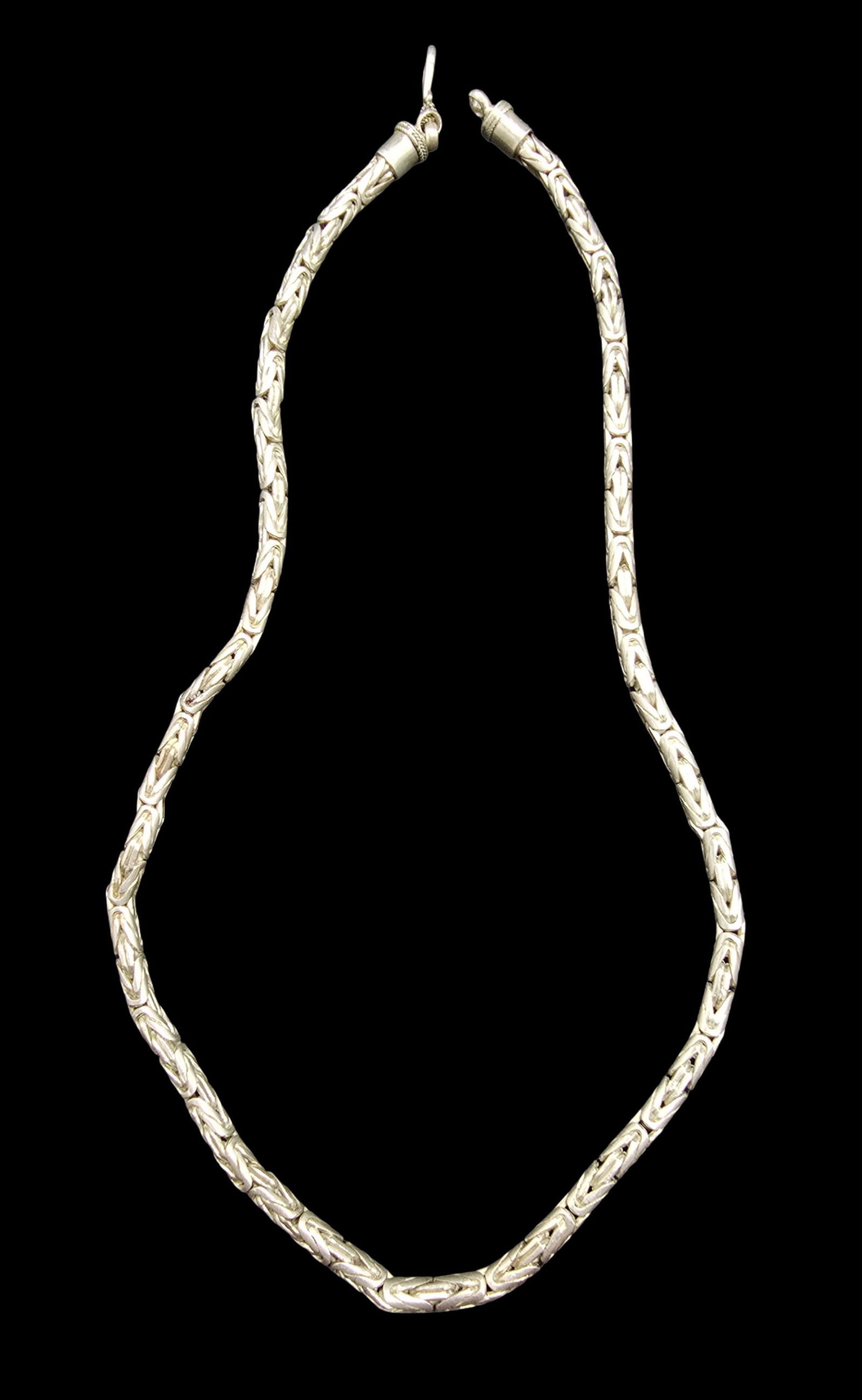 Gorgeous Ornate Vintage Sterling Silver Byzantine Chain Necklace (1 of 3)