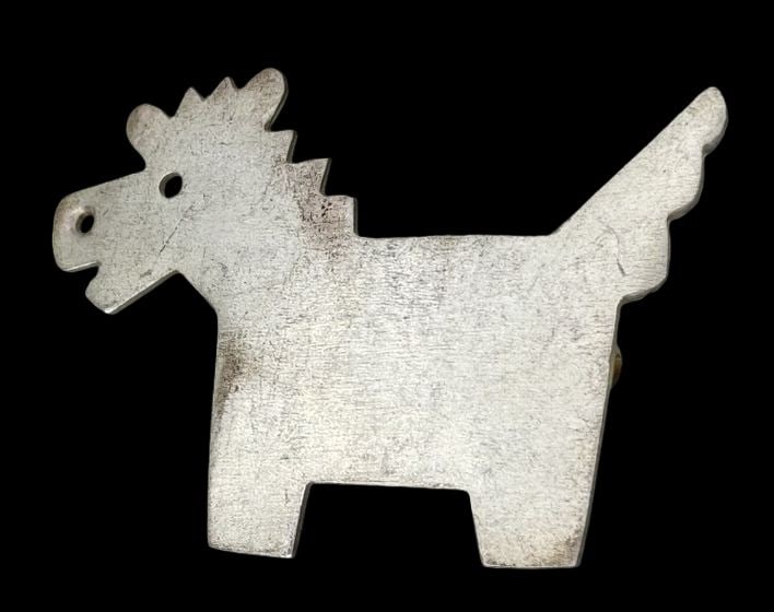 Vintage Sterling Silver Dog Shaped Brooch Pin (1 of 4)