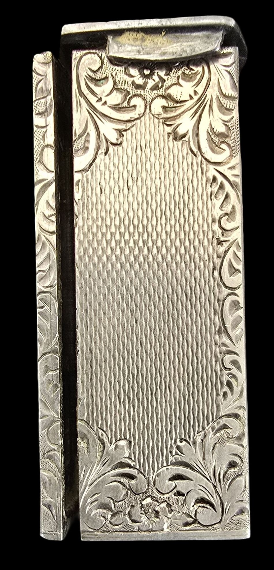 Antique Austrian 1900s 900 Silver Handmade Lip Stick & Folding Mirror Compact: Very good antique condition with patina and wear according to age. Measures approx. 2" high and 1/2" wide and weighs ca. 38.5 grams.