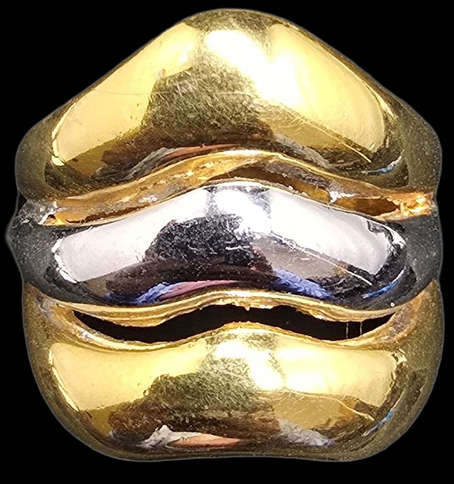 Massive Vintage Gold Plated Cocktail Ring (1 of 4)