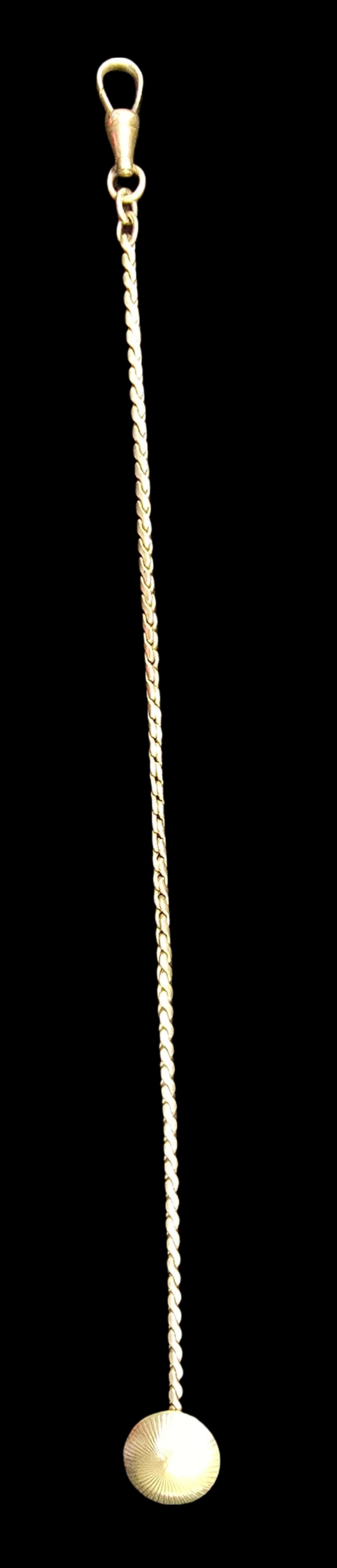 Beautiful Antique Gold Filled Pocket Watch Chain /w Gold Filled Button (1 of 5)