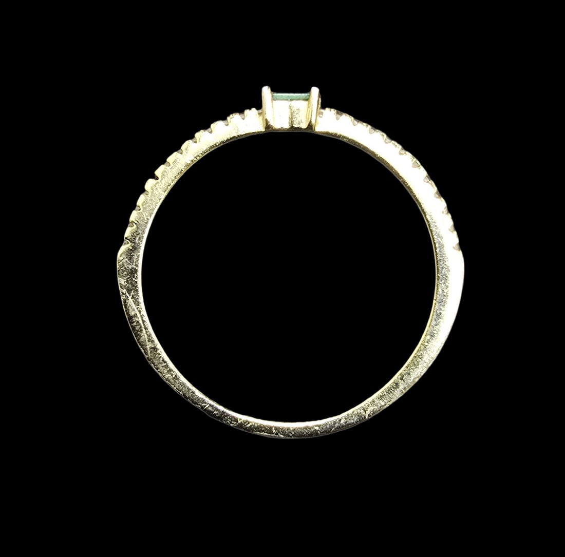 Beautiful Antique Gilt Sterling Silver & Green Gemstone Ring (1 of 4)