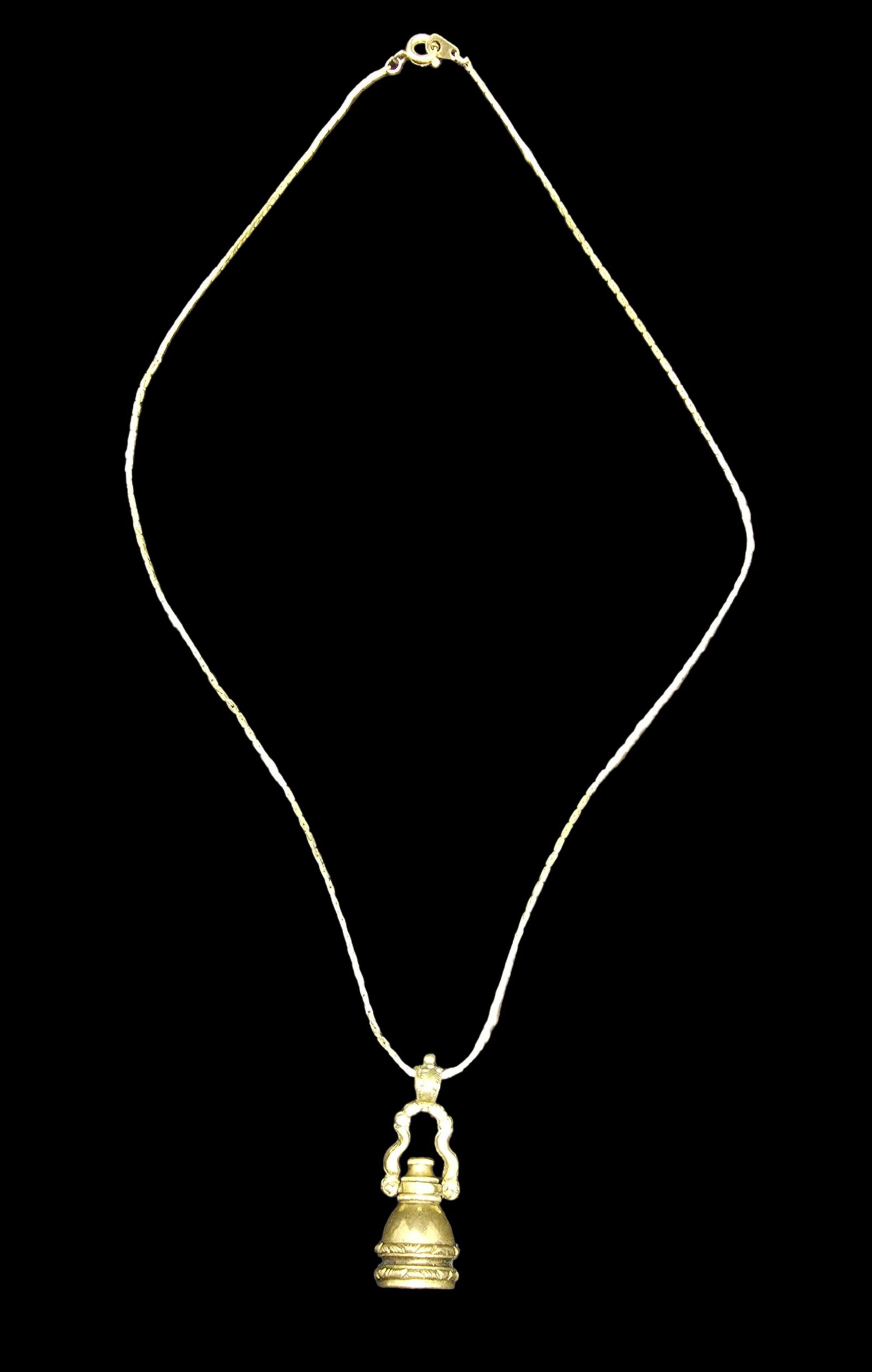 Amazing Antique Gold Filled Enameled Pendant Necklace (1 of 4)