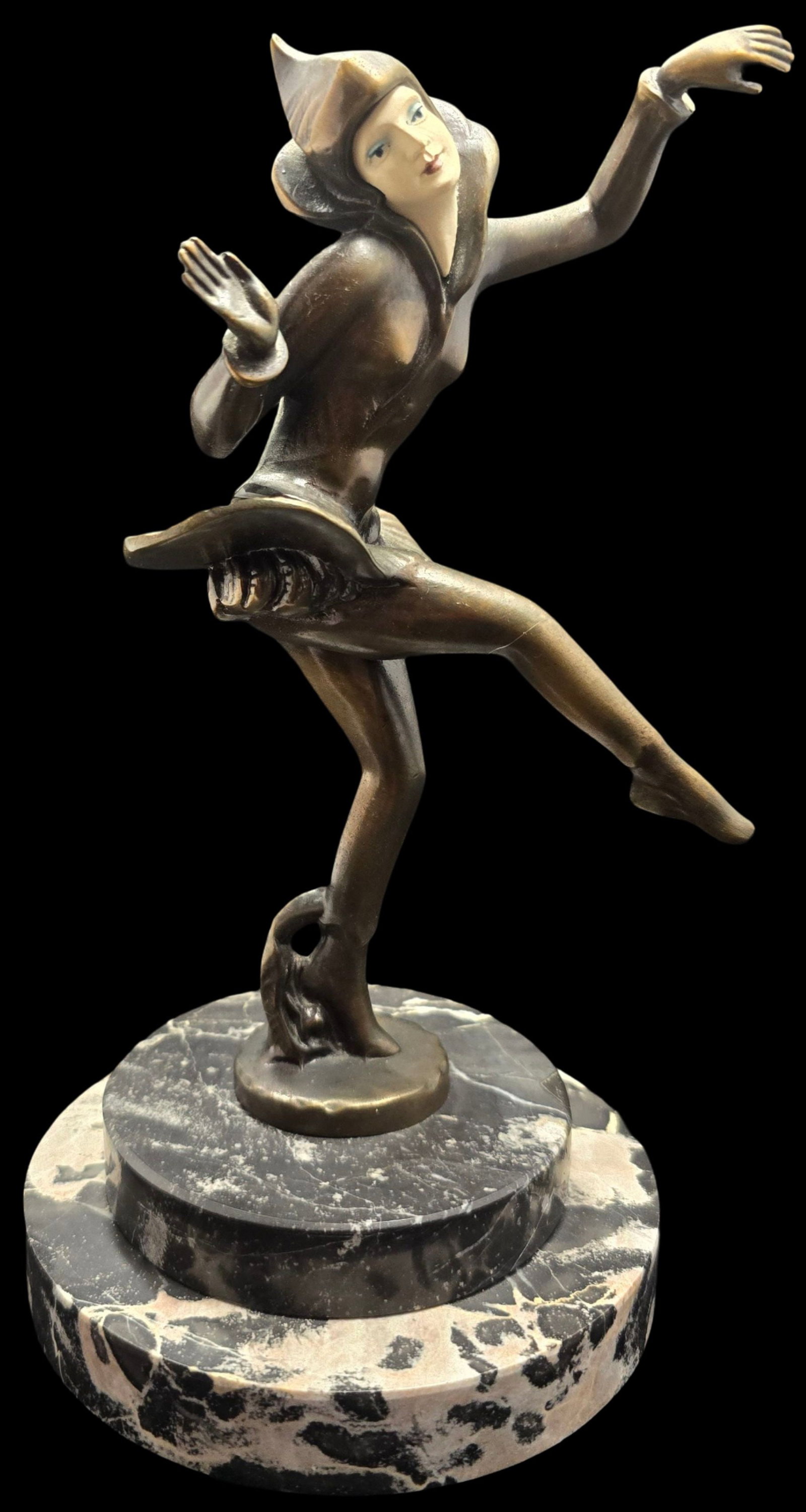 Gorgeous Vintage Art-Deco Style Bronze Pixie Reader Figurine / Sculpture (1 of 5)