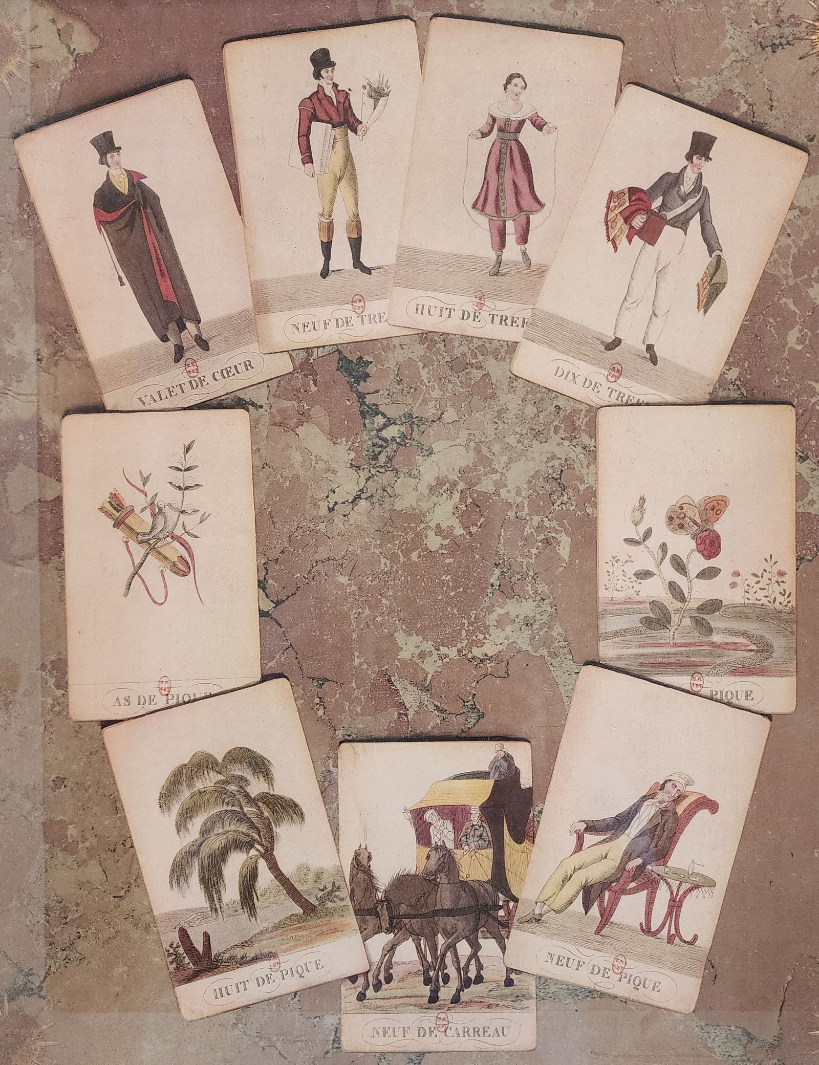 Rare Vintage Collage made from Antique Playing Cards (1 of 8)
