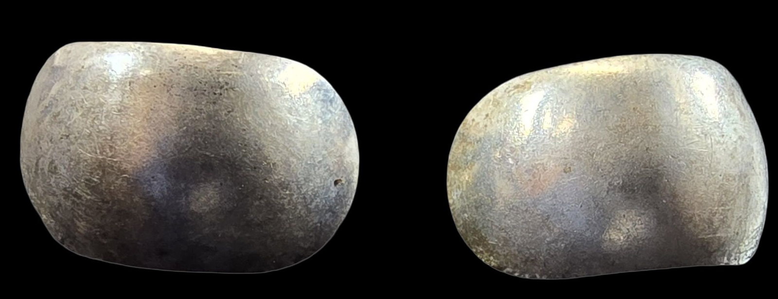 Pair of Vintage European 800 Silver Clip-On Earrings: Very good vintage condition with minor patina according to age. Each measures approx. 1/2" wide and weighs ca. 2.5 grams
