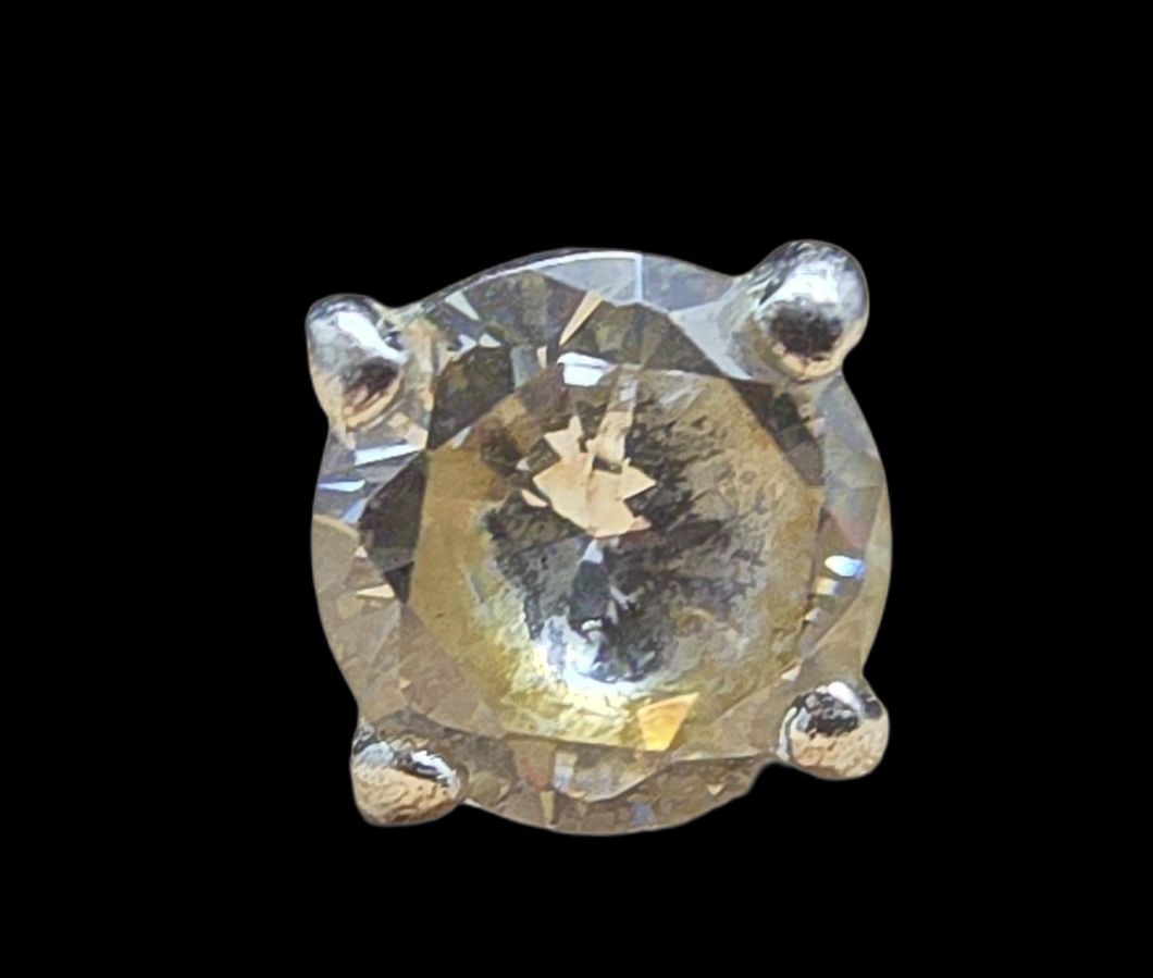 Amazing Vintage Sterling Silver & Clear Rhinestone Pendant Charm: Very good vintage condition with minor patina according to age. Measures approx. 1/2" long and weighs ca. 0.5 grams. Marked for Sterling Silver.