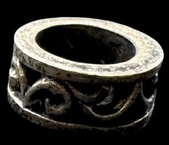 Ornate Vintage Sterling Silver Pendant Charm: Very good vintage condition with minor patina according to age. Measures approx. 3/8" long x 3/16" wide and weighs ca. 1.5 grams. Marked for Sterling Silver..