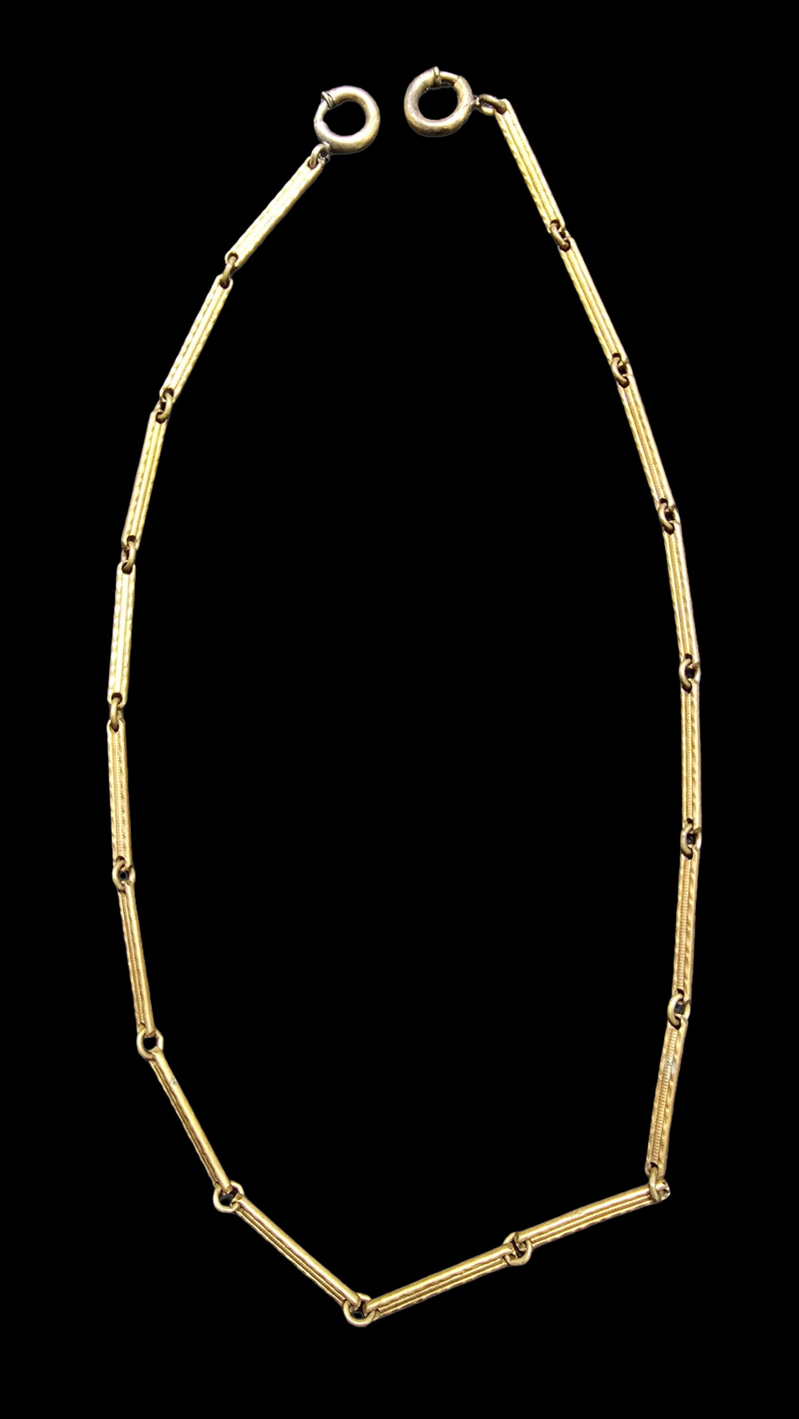 Beautiful Ornate Antique Gold Plated Pocket Watch Chain: Very good vintage condition with minor patina according to age. Measures approx. 13" long and weighs ca. 7.5 grams.