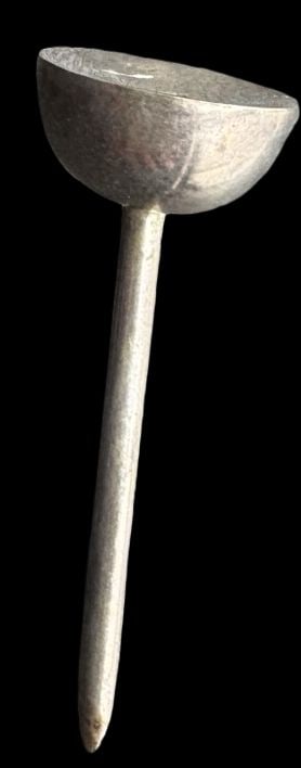 Vintage Sterling Silver Golf Tee: Very good vintage condition with minor patina according to age. Measures approx. 1 1/2" long x 1/2" wide and weighs ca. 3 grams. Marked for Sterling Silver..