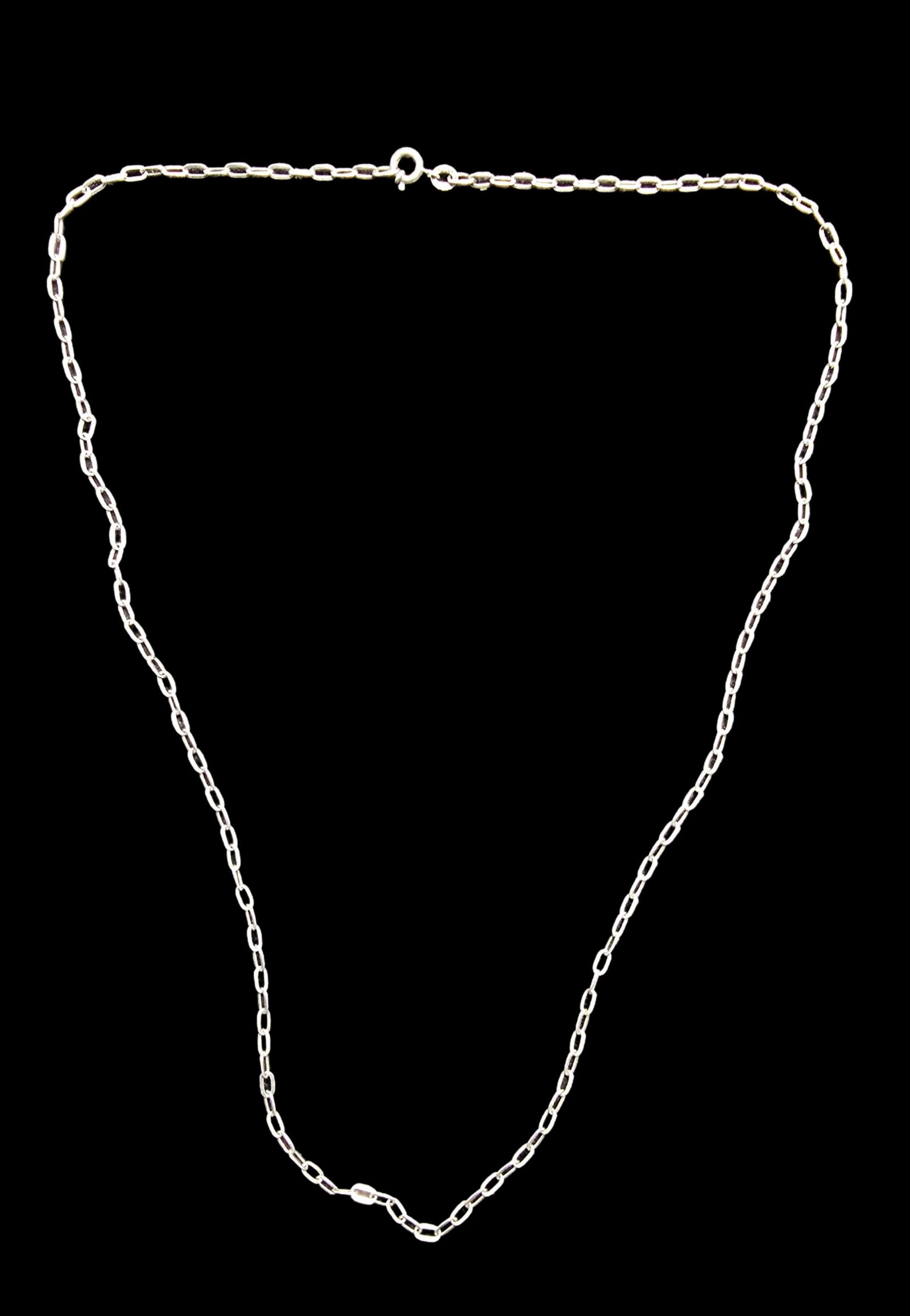 Stylish Vintage European 835 Silver Chain Necklace: Very good vintage condition with minor patina according to age. Measures approx. 20" long and weighs ca. 4.5 grams. Marked for 835 Silver.