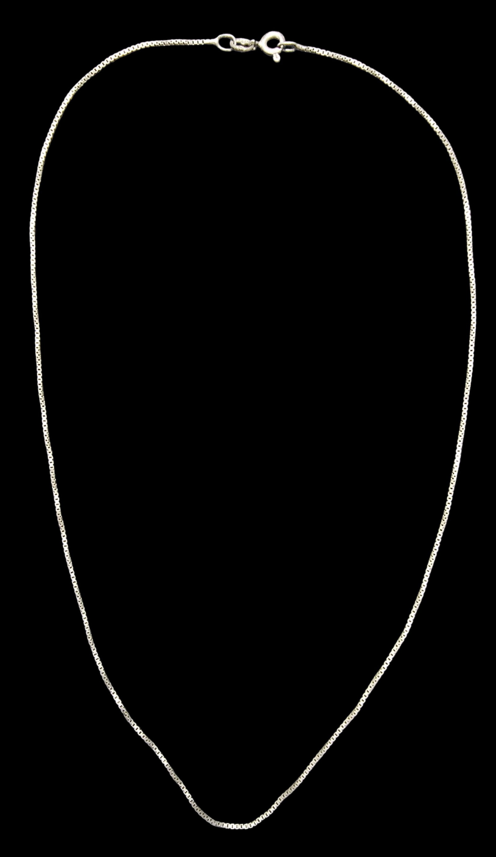 Stylish Vintage Sterling Silver Chain Necklace: Very good vintage condition with minor patina according to age. Measures approx. 16" long and weighs ca. 1.5 grams. Marked for Sterling Silver.