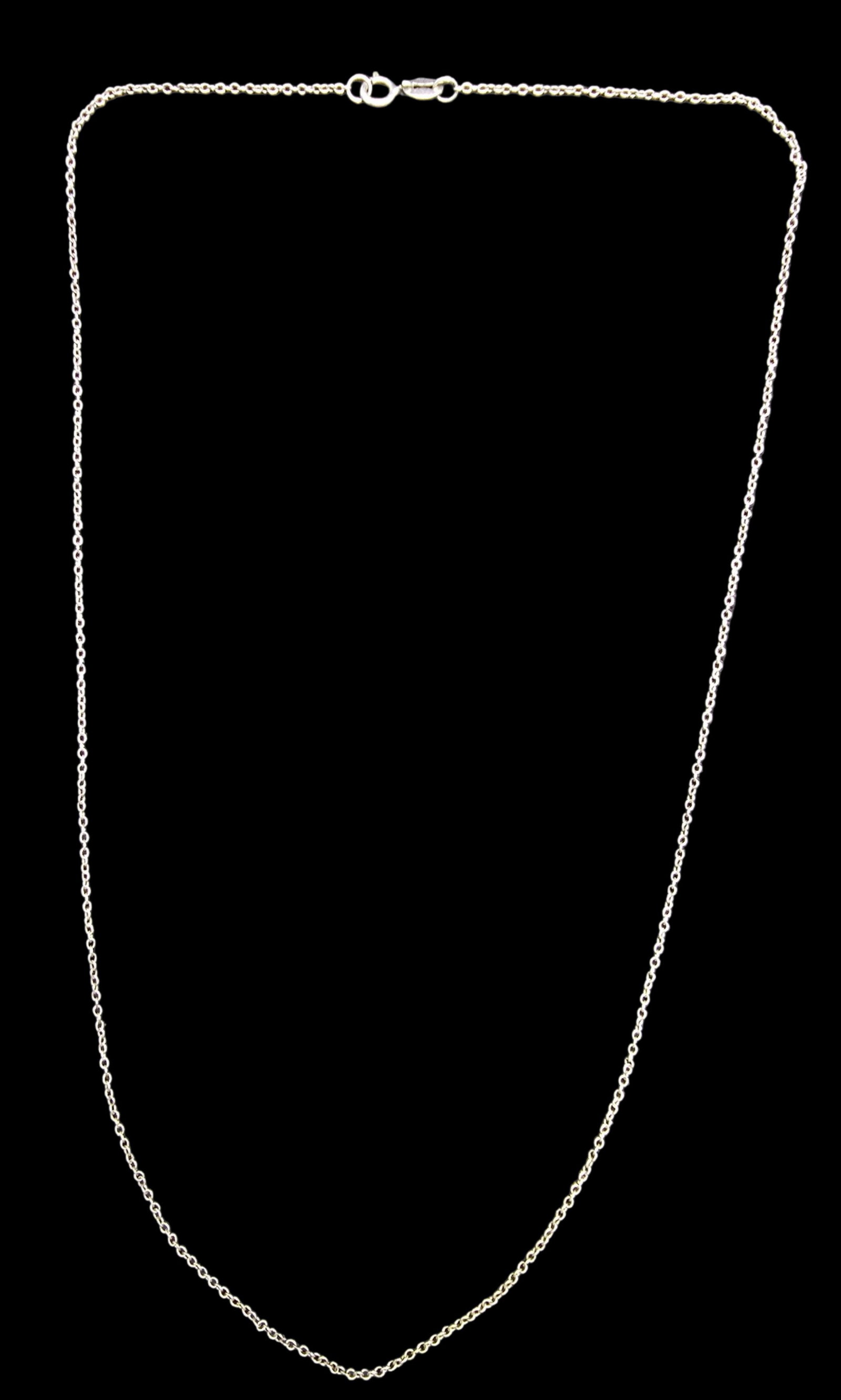 Stylish Vintage European 835 Silver Chain Necklace: Very good vintage condition with minor patina according to age. Measures approx. 19" long and weighs ca. 1.5 grams. Marked for 835 Silver.
