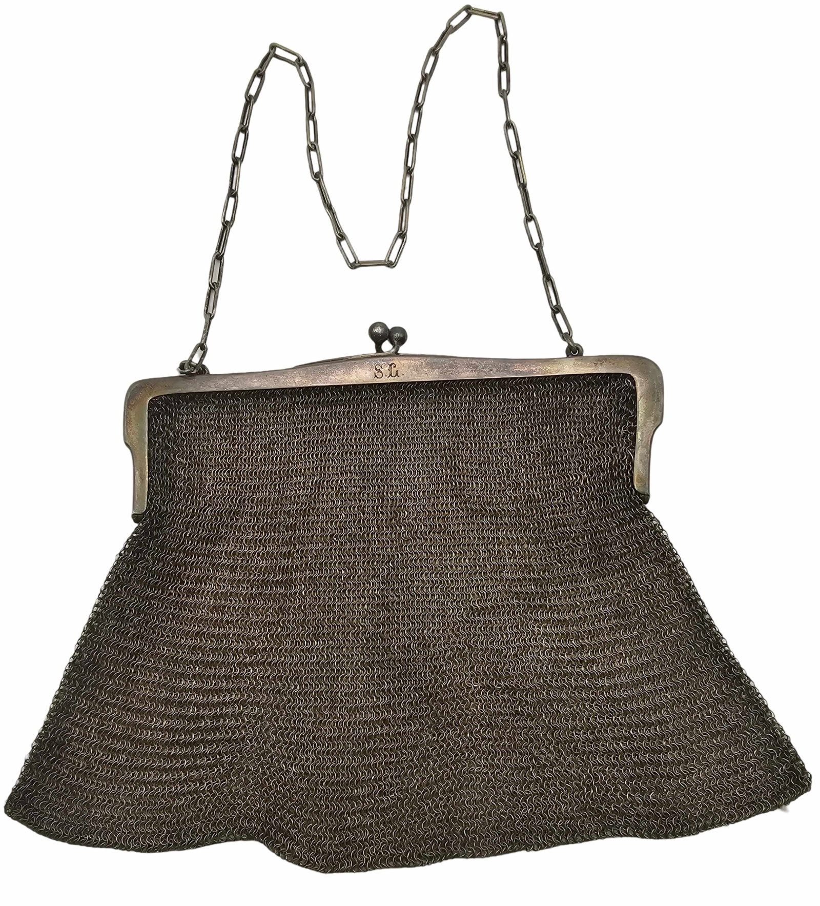 Antique European Solid European 800 Silver Mesh Purse (1 of 5)