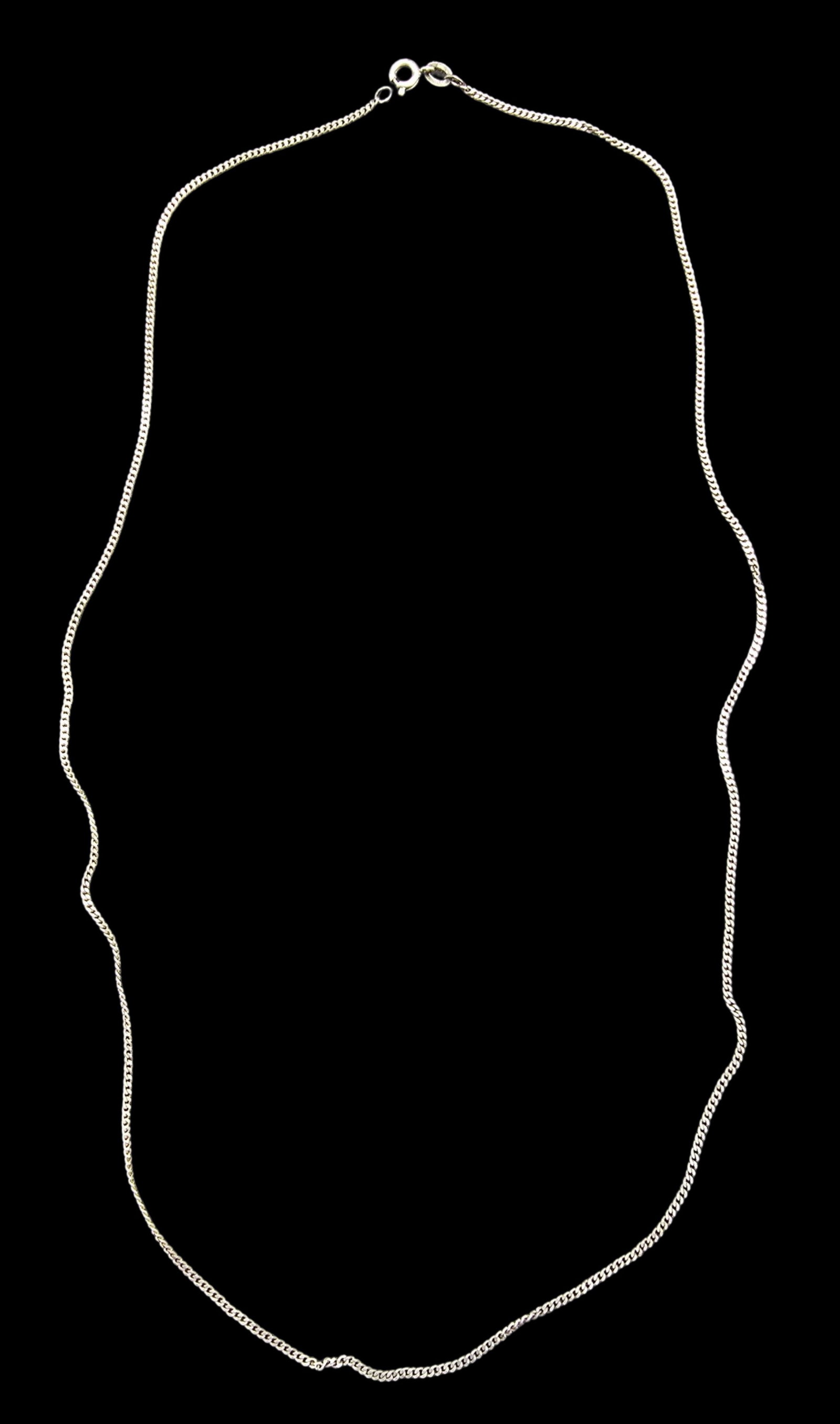 Stylish Vintage European 835 Silver Chain Necklace: Very good vintage condition with minor patina according to age. Measures approx. 12" long and weighs ca. 3.5 grams. Marked for 835 Silver.
