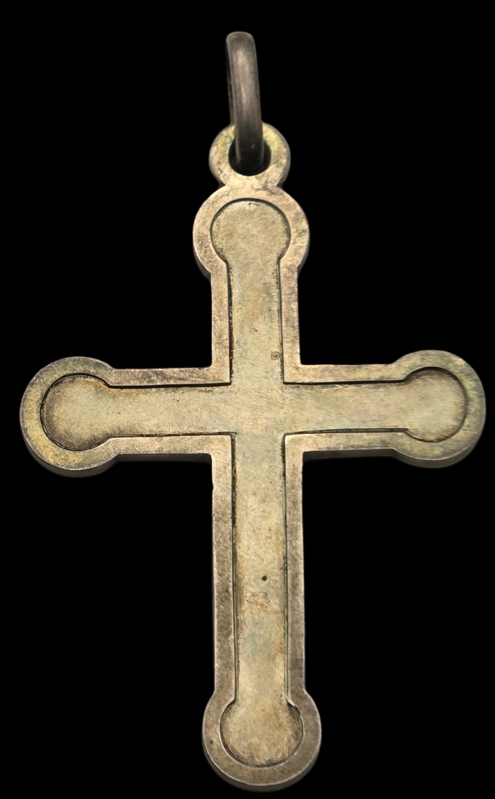 Vintage European 800 Silver Cross Designer Pendant: Measures approx. 2 1/2" long x 1 1/2" wide and weighs ca. 15.4 grams. Very good vintage condition with minor wear and patina according to age. Marked for 800 silver and signed.