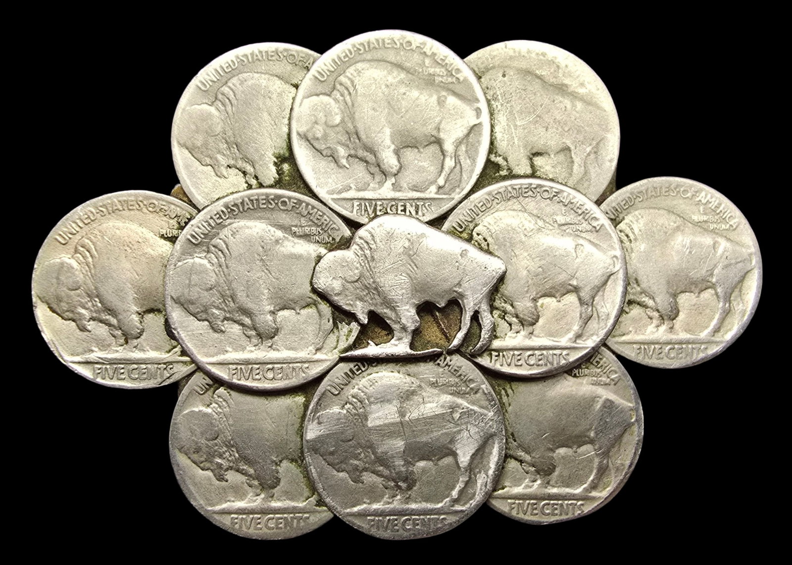 Very Unusual Vintage Buffalo Nickel Belt Buckle (1 of 3)