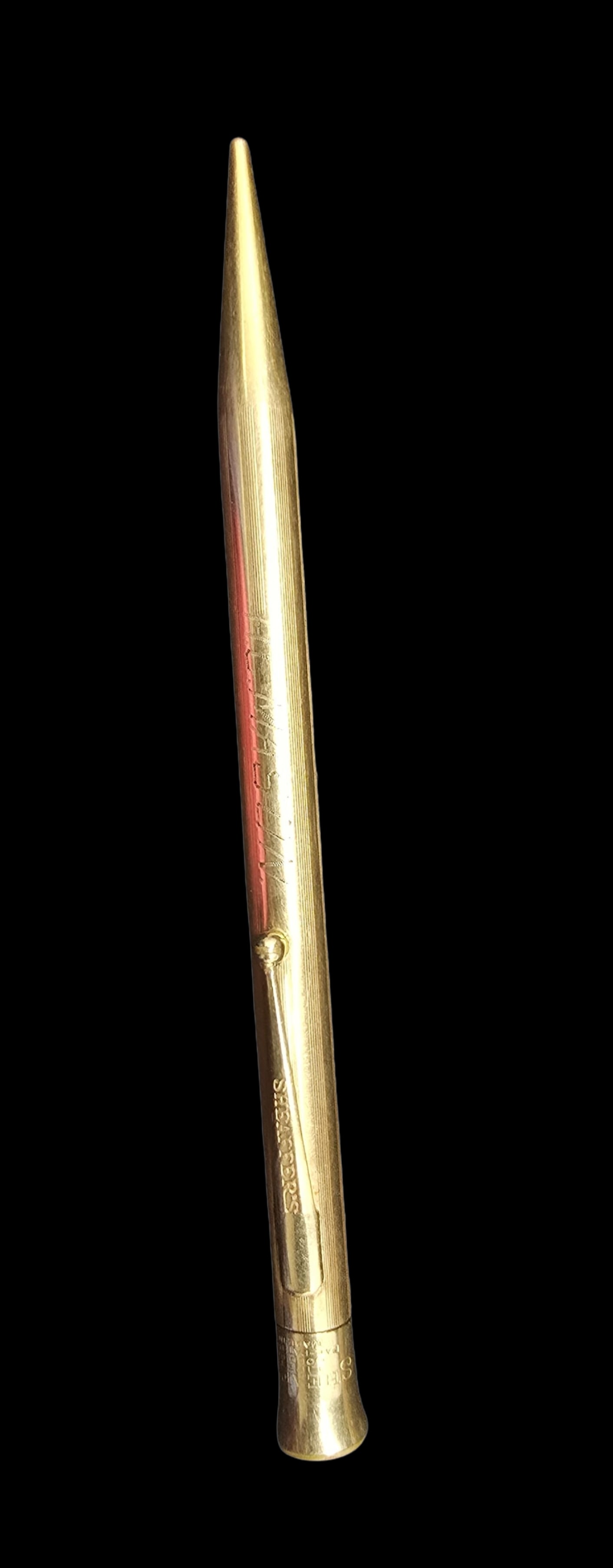 Amazing Antique SHEAFFER Gold Filled Pen: Very good antique condition with minor patina according to age. Weighs ca. 17 grams. Marked for Gold? & SHEAFFER