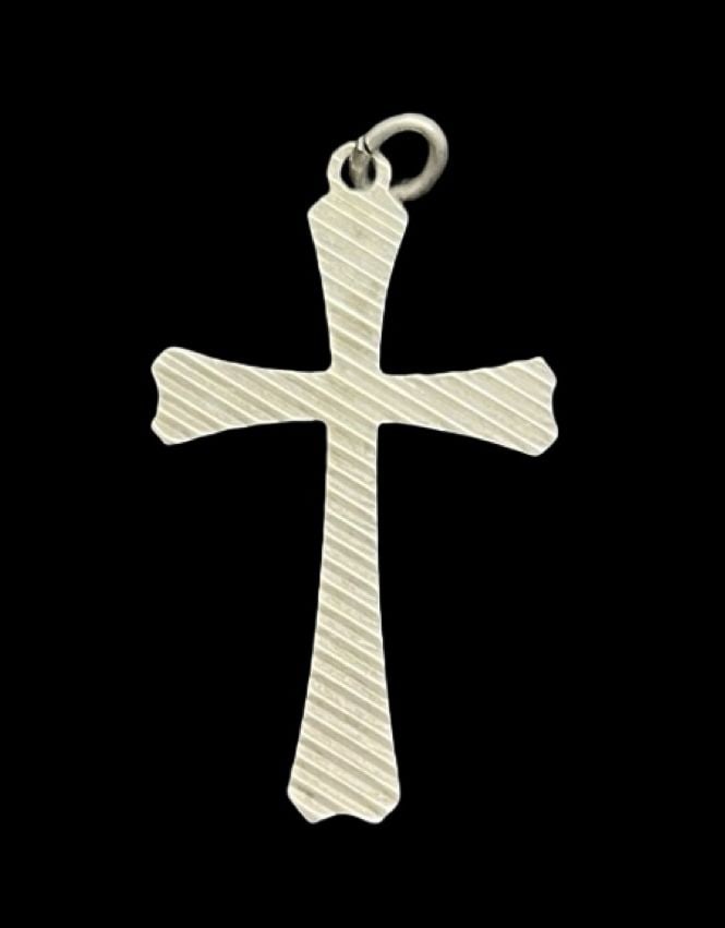 Stunning Vintage European 835 Silver Cross Pendant: Very good vintage condition with minor patina according to age. Measures approx. 1 1/4" long and 3/4" wide and weighs ca. 1.8 grams. Marked for 835 Silver.