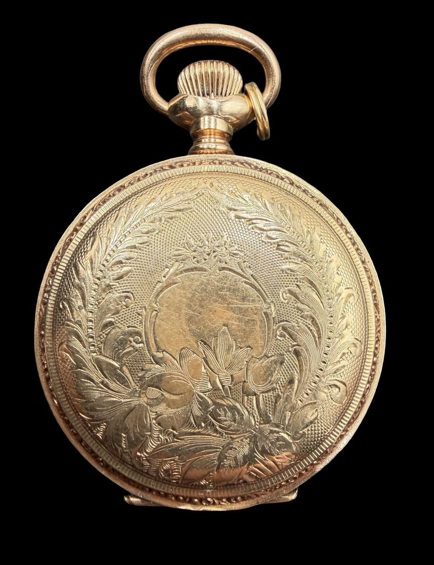 Vintage ELGIN Gold Filled & White Dial Pocket Watch: Very good vintage condition with minor patina according to age. Dial measures approx. 1" long and 1" wide and weighs ca. 38.79 grams. Marked for ELGIN. The timepiece is functional.