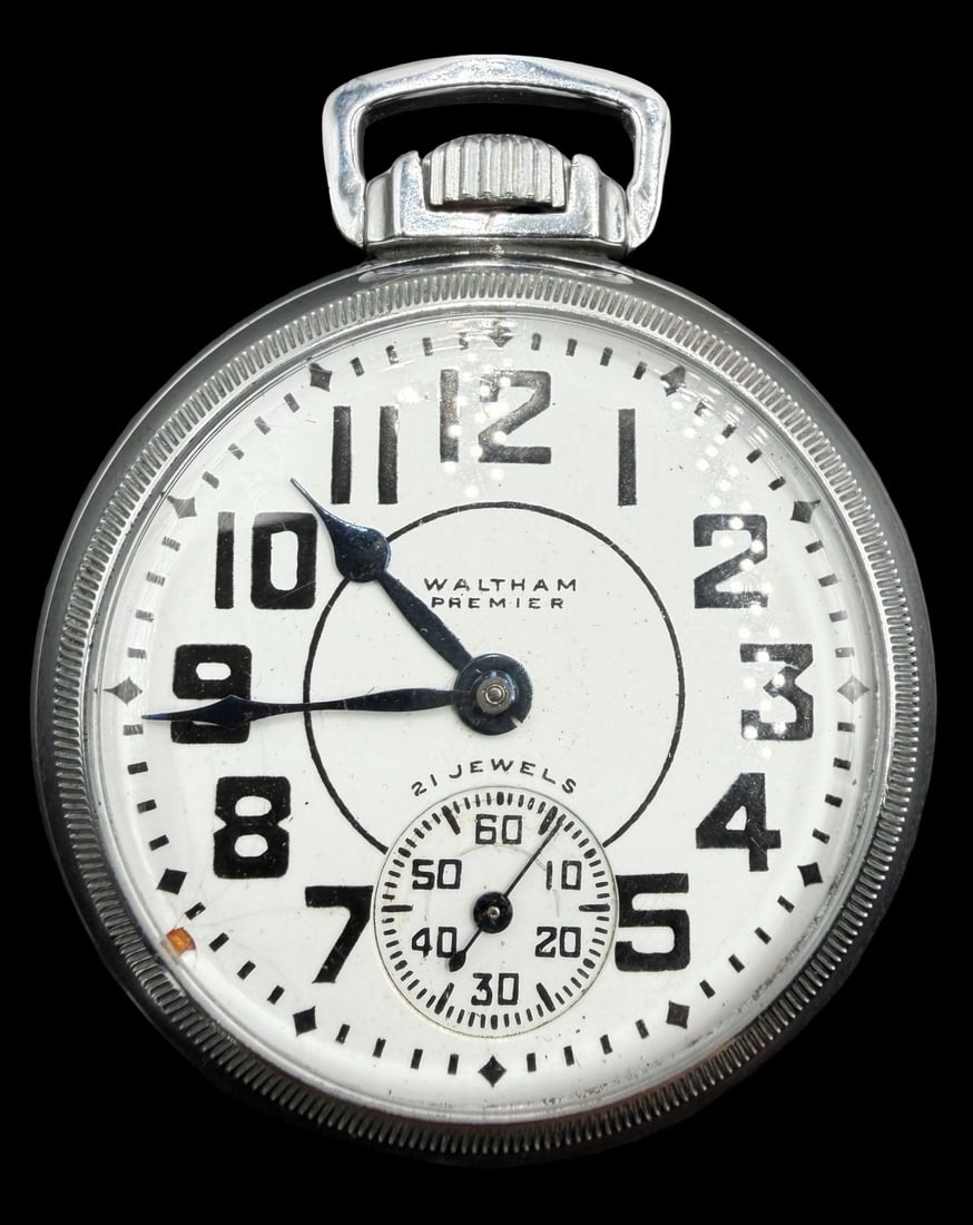 Amazing Ornate Vintage WALTHAM Silver-Tone Metal & White Dial Pocket Watch: Very good vintage condition with minor patina according to age. Dial measures approx. 1 1/2" long and 1 1/2" wide and weighs ca. 90.9 grams. Marked for WALTHAM. The timepiece is functional.