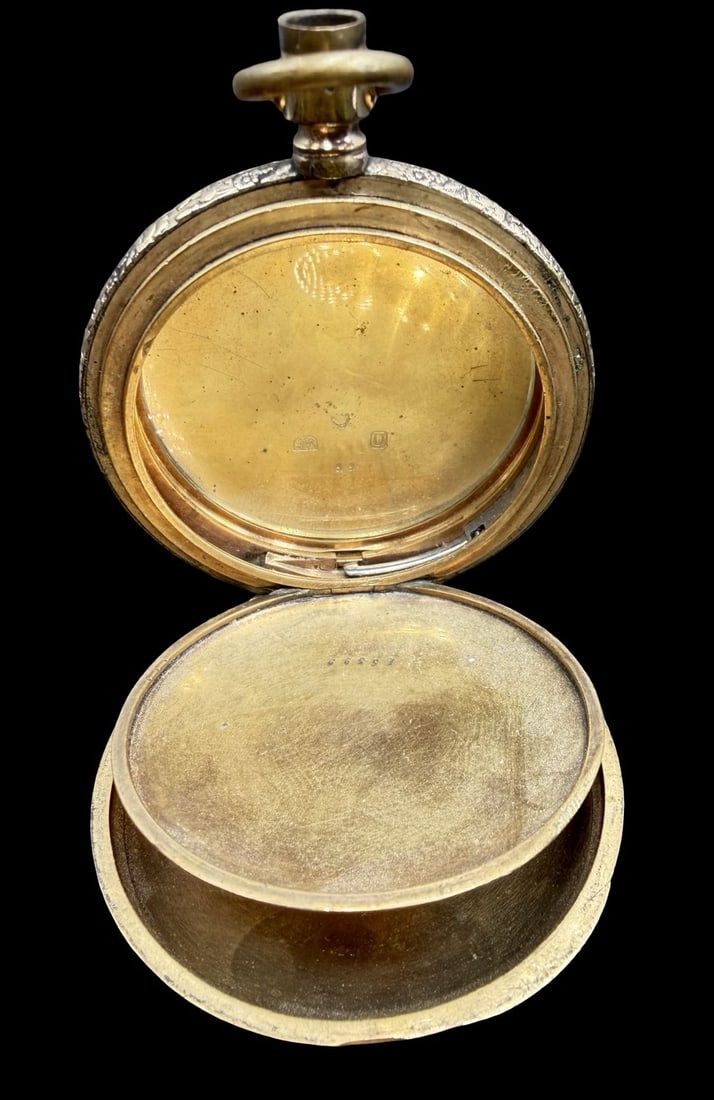 Amazing Ornate Antique Sterling Silver Pocket Watch Case: Very good vintage condition with minor patina according to age. Measures approx. 1 3/4" long and 1 3/4" wide and weighs ca. 69.3 grams.