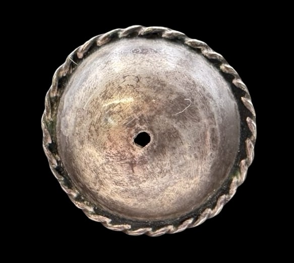 Unusual Antique Sterling Silver Pendant: Very good vintage condition with minor patina according to age. Measures approx. 2" high x 1/2" wide and weighs ca. 3 grams. Marked for Sterling Silver.