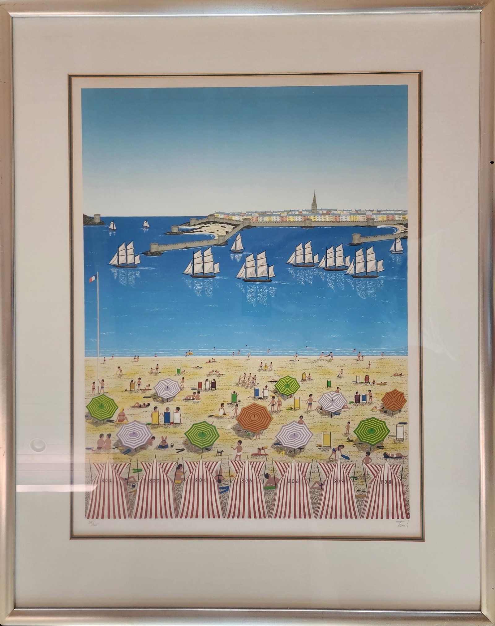 FANCH LEDAN (1949-) Ltd. Ed. Offset Lithograph "La Plage" - 2