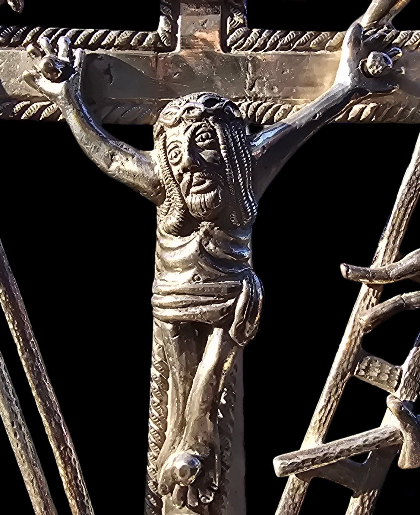 Rare 18th Century Spanish Colonial Sterling Silver Crucifixion Charity/Alms Bowl - 9