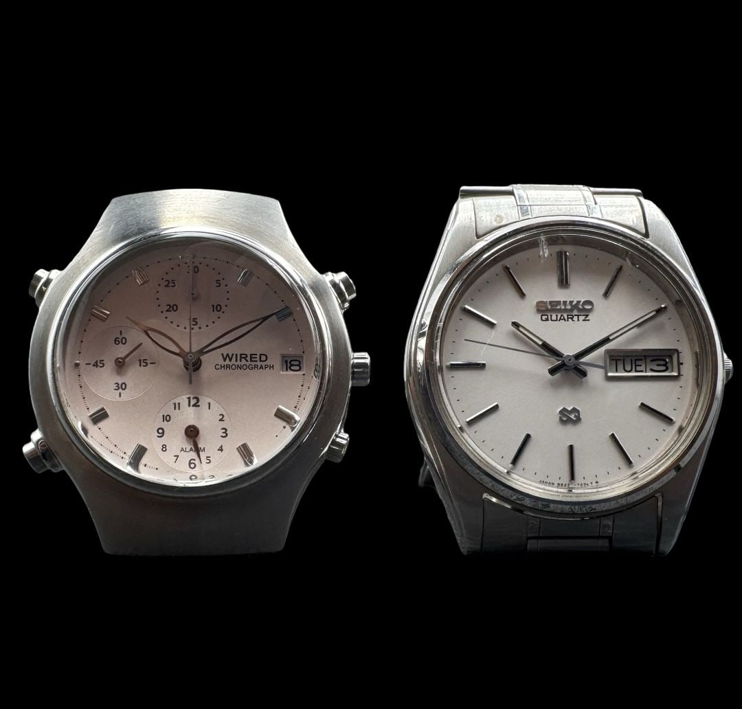 Lot of 2 Watches SEIKO & WIRED: Good vintage condition with wear and patina according to age; not tested. 2 Items.