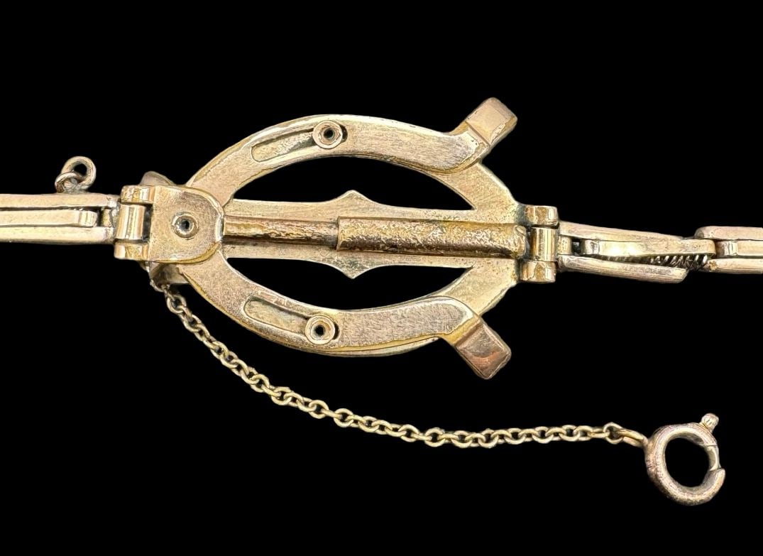 Rare Antique 1920s KOLLMAR & JOURDAN Gold-Filled Pocket Watch Holder Bracelet: Very good vintage condition. Measures approx. 3" in diameter when closed and 1.5" wide (at the widest). Weighs approx. 9.33 grams.
