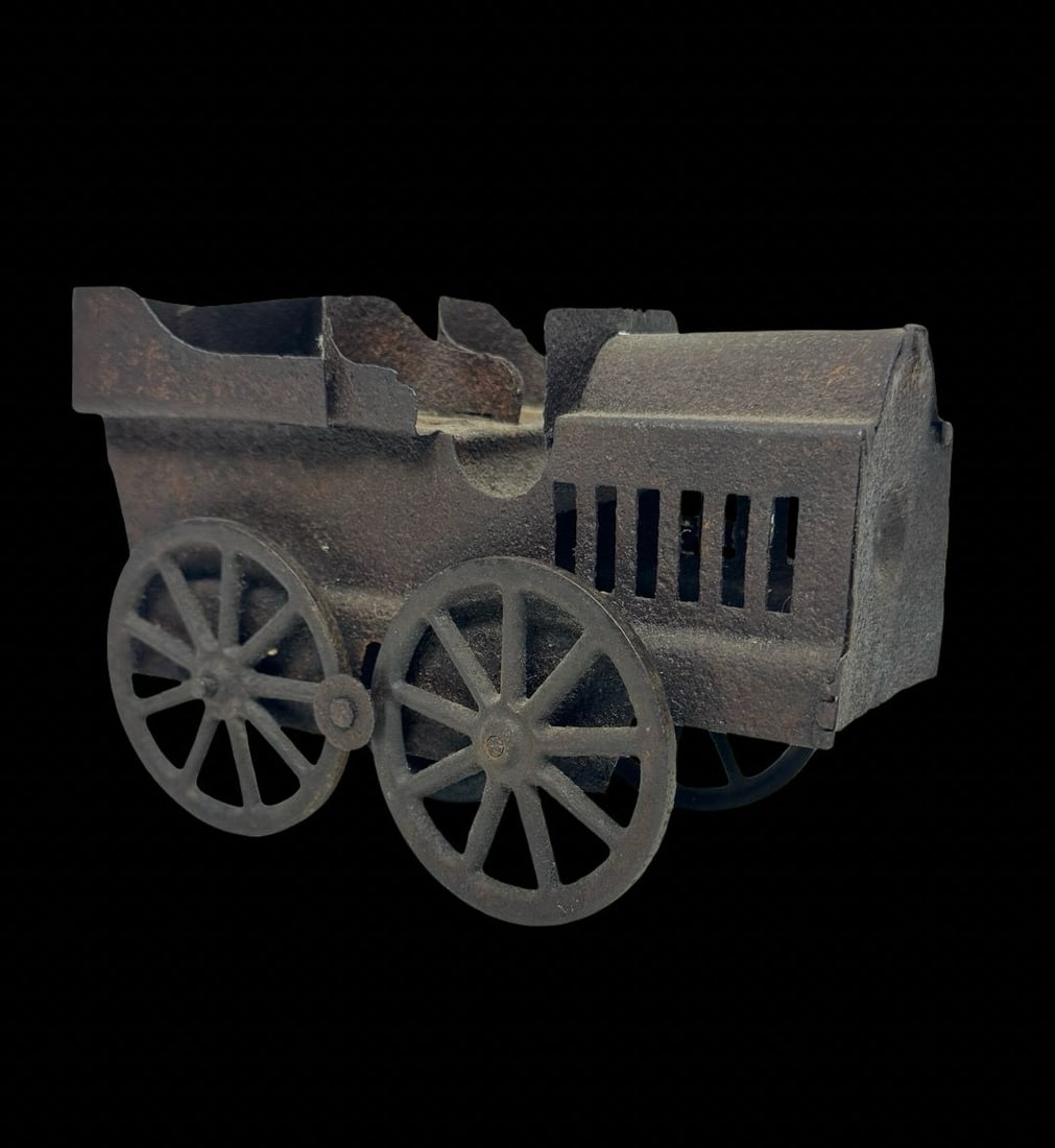 Antique ca. 1890s D.P CLARK Pressed Steel Hill Climber Car Toy: Good antique condition with wear and patina according to use and age, please see pictures. Measures approx. 7 1/2" long and 5" wide and 4" high.