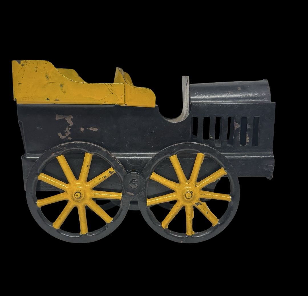 Antique ca. 1920 DAYTON Ohio Pressed Steel Hill Climber Toy: Good antique condition with wear and patina according to use and age, please see pictures. Measures approx. 8" long and 4" wide and 5" high.