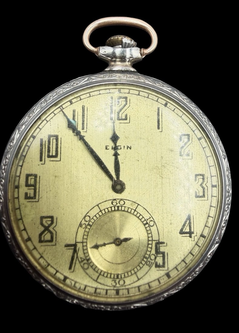Amazing Ornate Vintage ELGIN Gold Filled Pocket Watch (1 of 2)