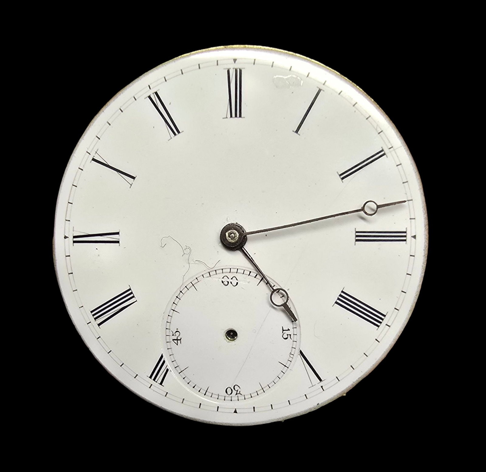 Antique White Dial Pocket Watch Movement