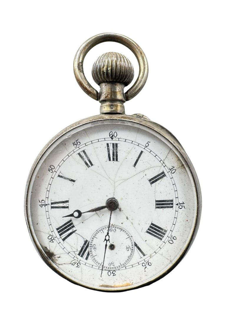 Amazing Antique European 800 Silver Pocket Watch w/ White Enamel Dial: Non-functional condition. Damage to glass and dial. Case diameter measures approx. 160 mm diameter. Weighs approx. 69.37 grams. Marked for 800 Silver.