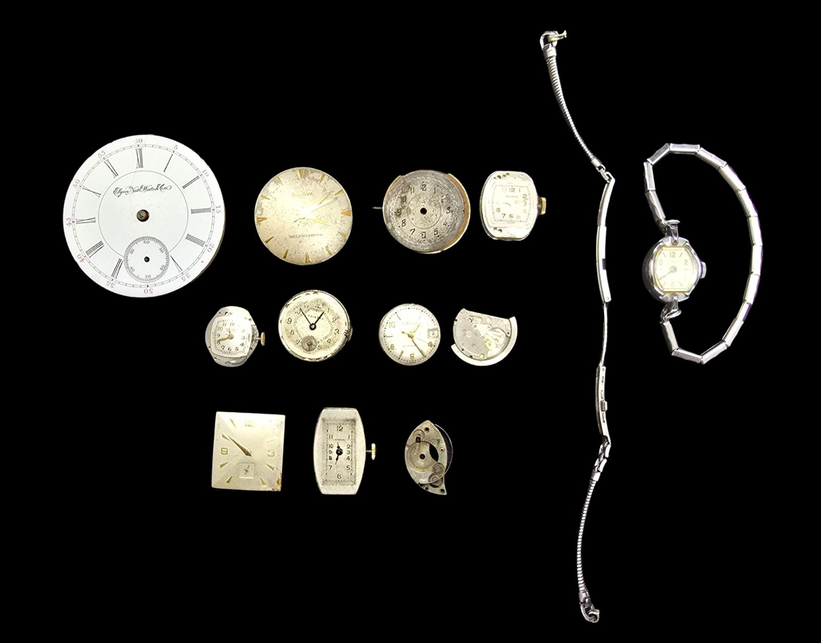 Lot of Watch Movements, Ladies Watch & Bracelet (1 of 5)