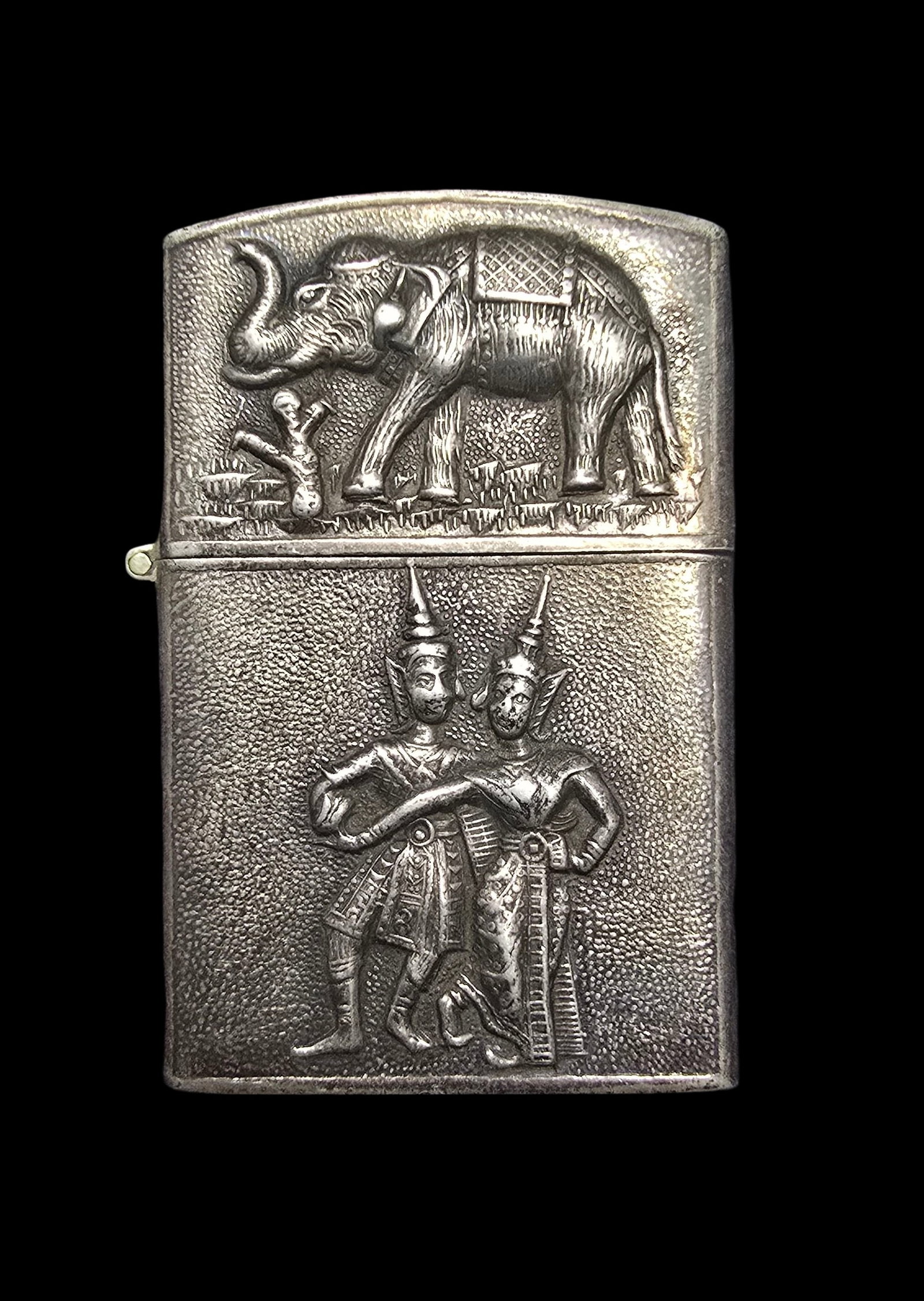 Stunning Ornate Vintage Sterling Silver Cigarette Cigar Lighter Case: Good vintage condition w/ patina and wear according to age and use, see pictures. Measures approx. 2 1/2" long and 1 1/2" wide and weighs ca. 25 grams. Tested Sterling Silver