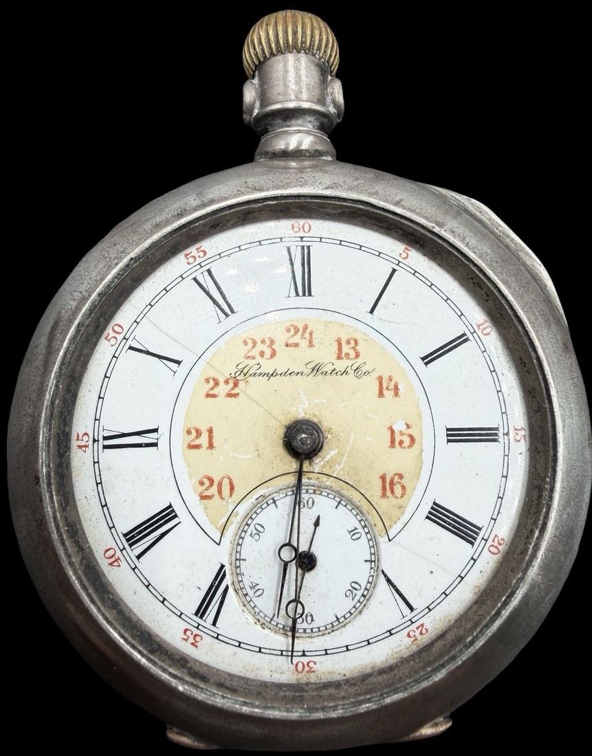 Large & Heavy Antique DUEBER 900 Silver & White Dial Pocket Watch: Good antique condition w/ patina and wear according to age; glass is loose. Dial measures approx. 1 3/4" long x 1 3/4" wide and the watch weighs ca. 170 grams. Marked for DUEBER and Coin Silver (90%).