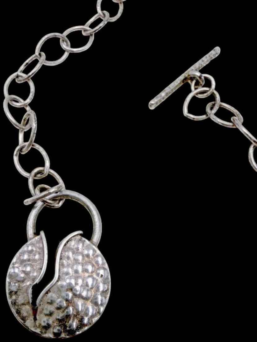 Stunning Ornate Vintage Sterling Silver Necklace & Pendant: Good vintage condition w/ patina and wear according to age and use, see pictures. Pendant Measures approx. 1" long and 3/4" wide and weighs ca. 12.6 grams. Necklace is 18" long and 1/2" wide. Marked S