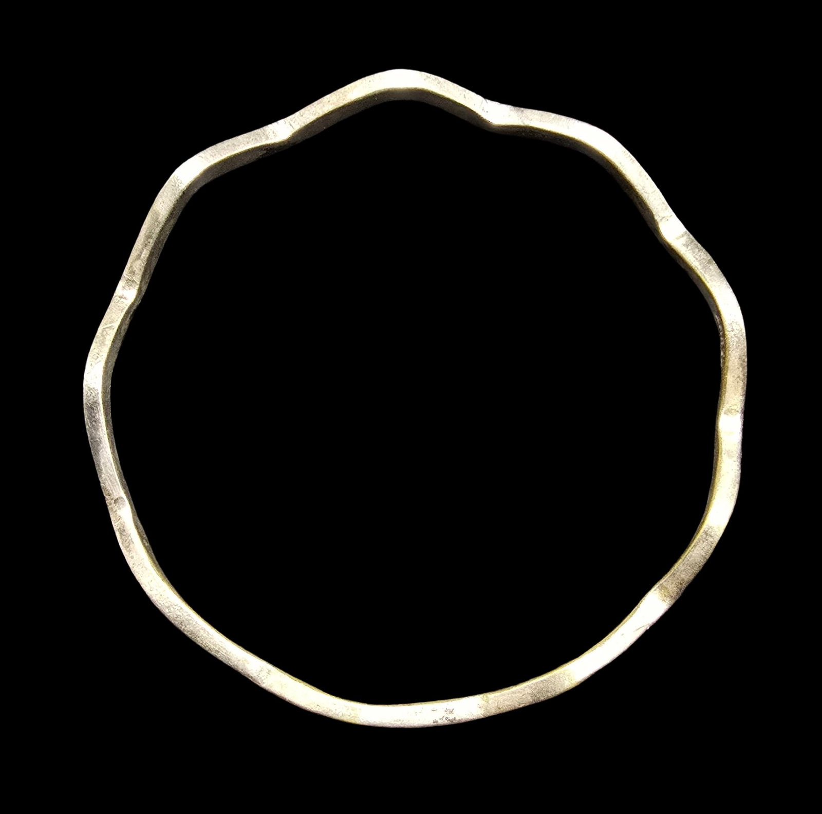 Gorgeous Ornate Vintage Sterling Silver Textured Wave Ripple Stack Bangle Bracelet: Good vintage condition w/ patina and wear according to age and use, see pictures. Weighs ca. 13 grams. Measures approx 3" high and 3" wide. Tested Sterling Silver