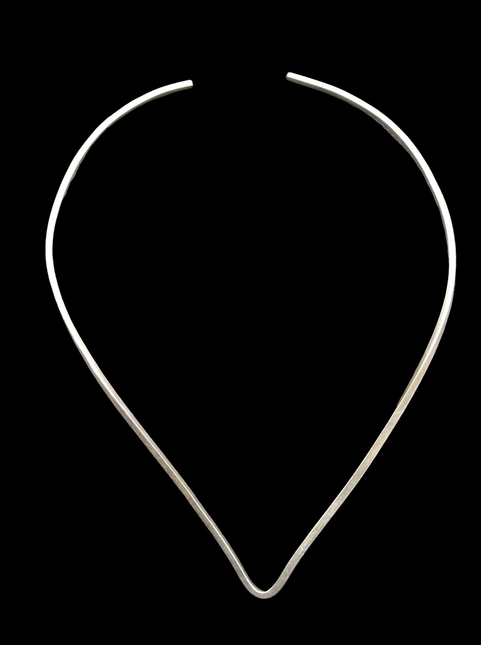 Amazing Vintage European Sterling Silver Choker Collar Necklace V Shaped: Good vintage condition w/ patina and wear according to age and use, see pictures. Measures approx. 6" long and 4 1/2" wide and weighs ca. 14 grams. Marked Sterling Silver